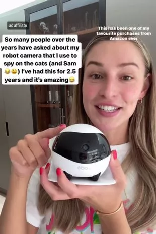 Zara McDermott承认,当她不在家的时候,她会用机器人相机监视Sam Thompson