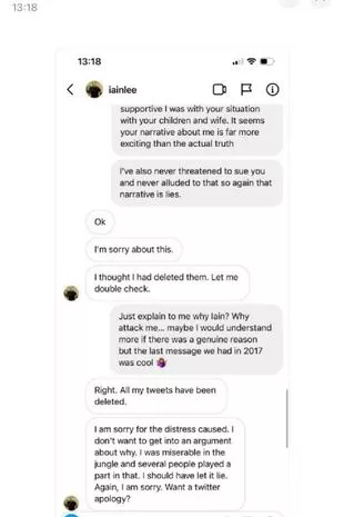 丽贝卡·瓦尔迪与伊恩·李的恩怨在私人短信中全面曝光,令人震惊