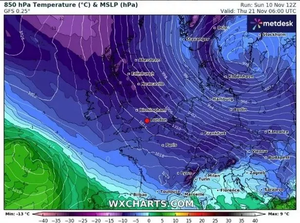 英国气象局对圣诞节的降雪预测包括一些地区将不会有小雪